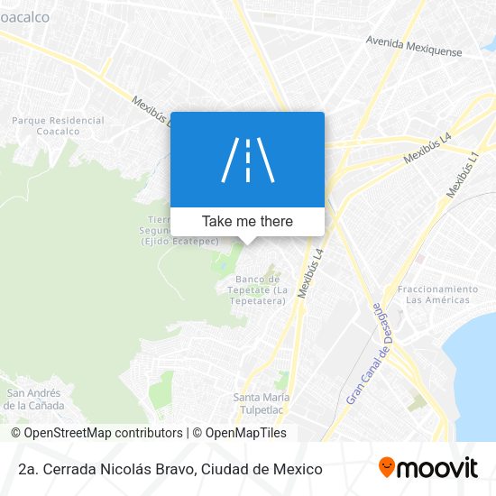 Mapa de 2a. Cerrada Nicolás Bravo
