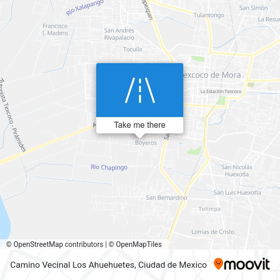 Camino Vecinal Los Ahuehuetes map