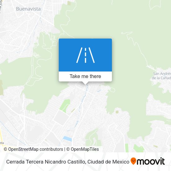 Mapa de Cerrada Tercera Nicandro Castillo