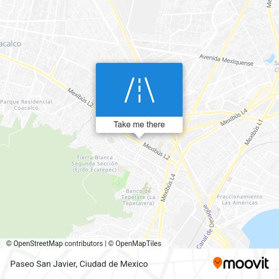 Mapa de Paseo San Javier