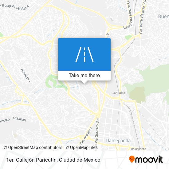 Mapa de 1er. Callejón Paricutín