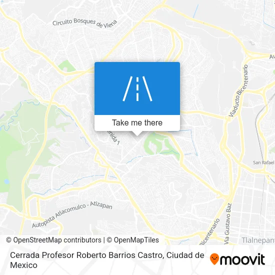 Cerrada Profesor Roberto Barrios Castro map