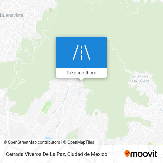 Mapa de Cerrada Viveros De La Paz