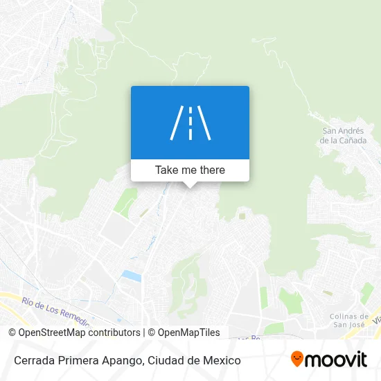 Cerrada Primera Apango map