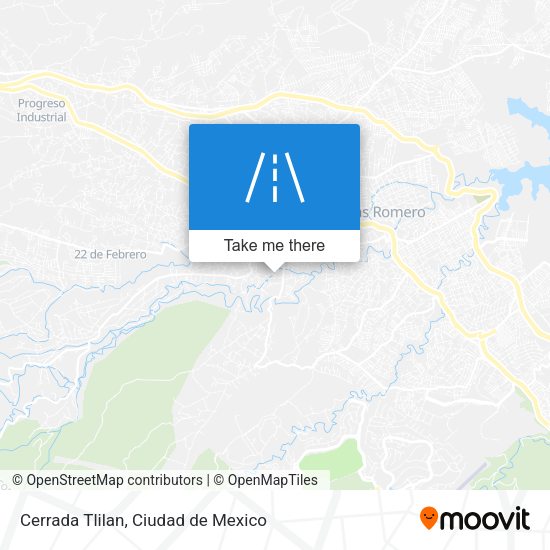 Cerrada Tlilan map
