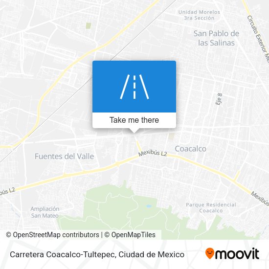 Carretera Coacalco-Tultepec map