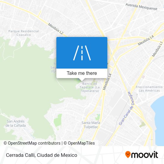 Mapa de Cerrada Calli