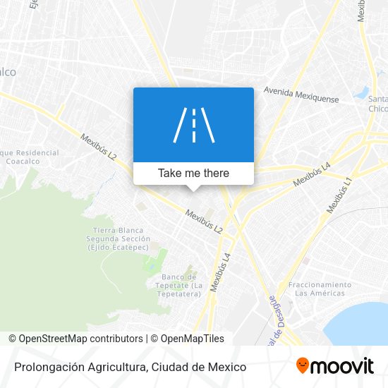 Prolongación Agricultura map