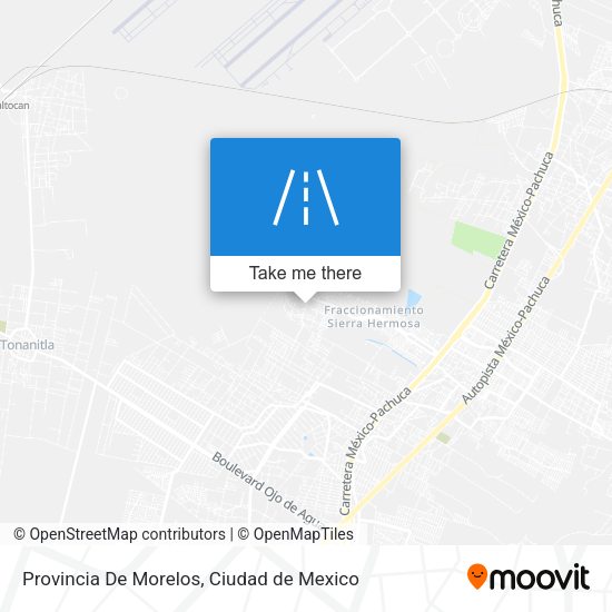 Mapa de Provincia De Morelos