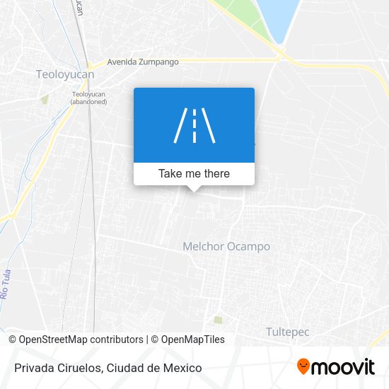 Privada Ciruelos map