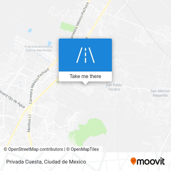 Privada Cuesta map