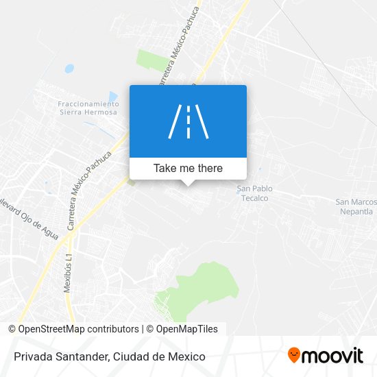 Privada Santander map