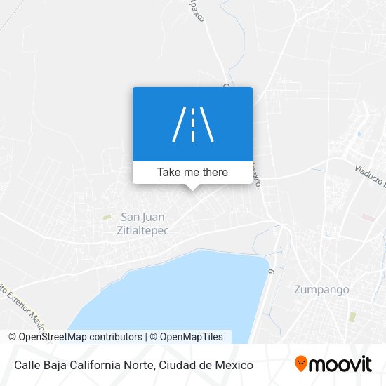 Calle Baja California Norte map