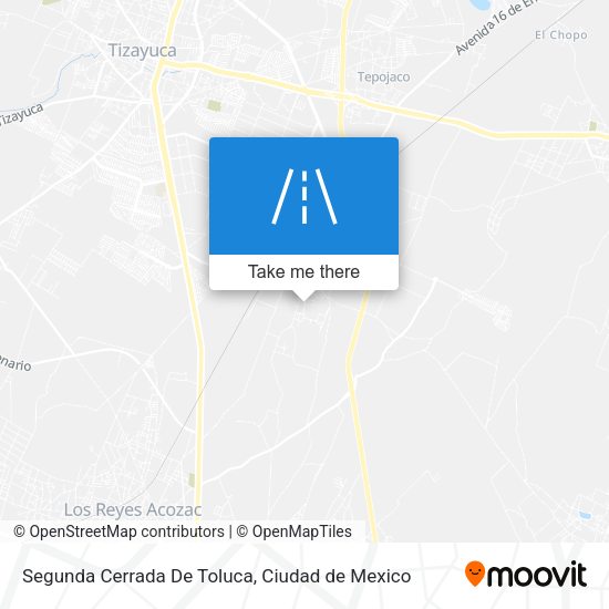 Mapa de Segunda Cerrada De Toluca