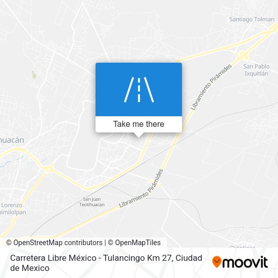 Carretera Libre México - Tulancingo Km 27 map
