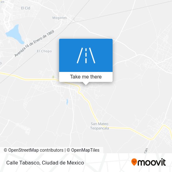 Calle Tabasco map