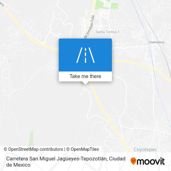 Mapa de Carretera San Miguel Jagüeyes-Tepozotlán