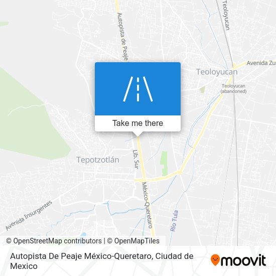 Mapa de Autopista De Peaje México-Queretaro