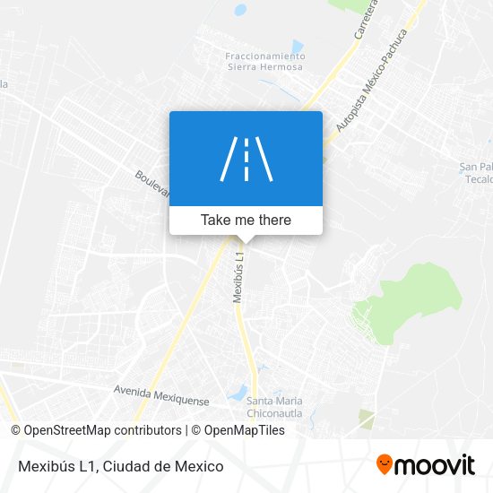 Mexibús L1 map
