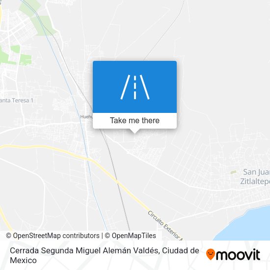 Mapa de Cerrada Segunda Miguel Alemán Valdés