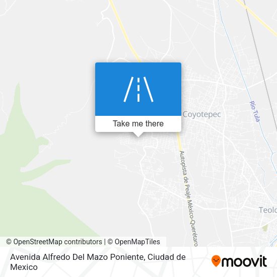 Avenida Alfredo Del Mazo Poniente map