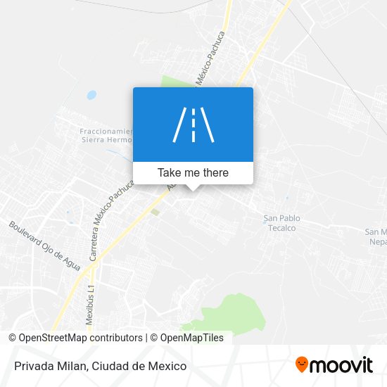 Privada Milan map