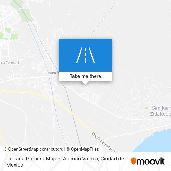 Cerrada Primera Miguel Alemán Valdés map