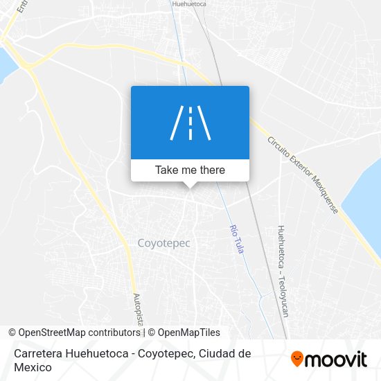 Mapa de Carretera Huehuetoca - Coyotepec