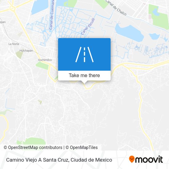 Camino Viejo A Santa Cruz map
