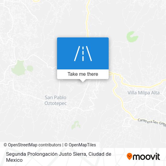 Segunda Prolongación Justo Sierra map