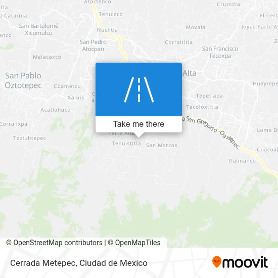 Cerrada Metepec map