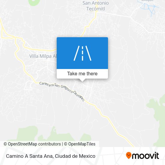 Camino A Santa Ana map
