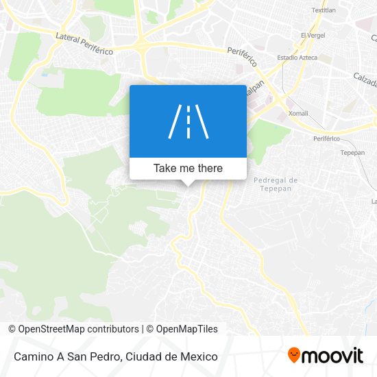 Camino A San Pedro map
