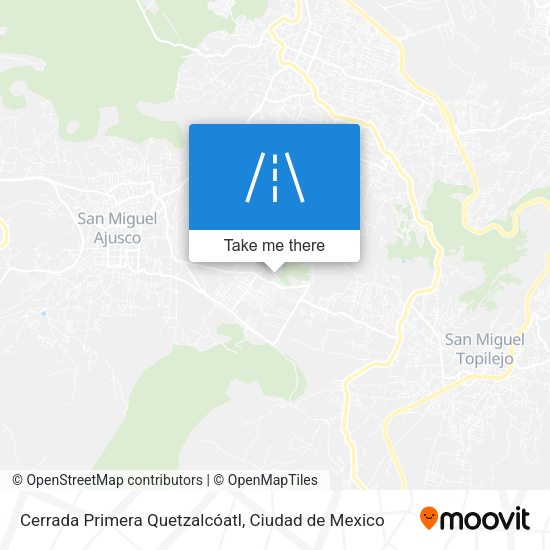 Cerrada Primera Quetzalcóatl map