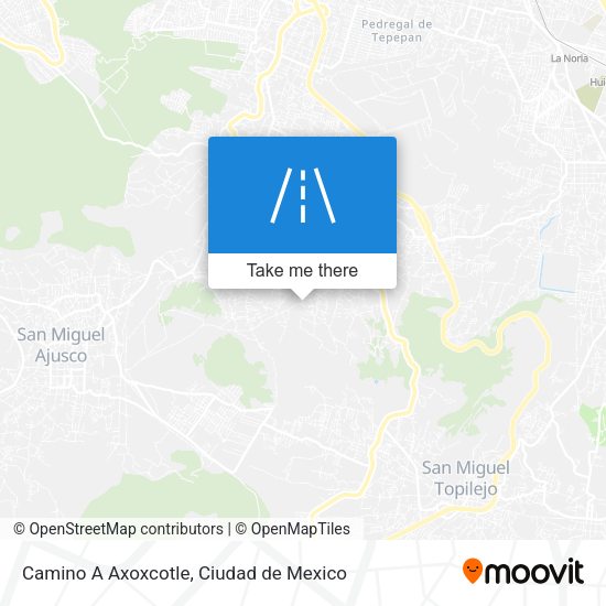Camino A Axoxcotle map