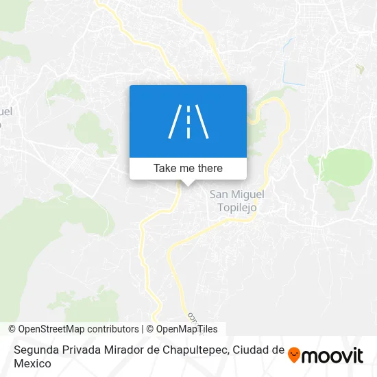 Segunda Privada Mirador de Chapultepec map