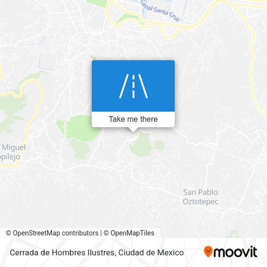 Mapa de Cerrada de Hombres Ilustres