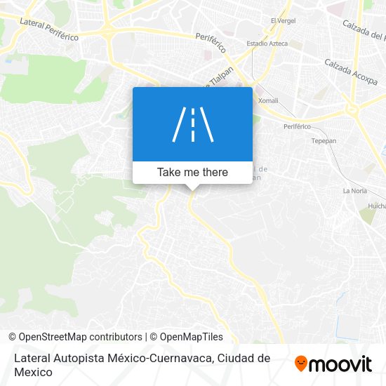 Mapa de Lateral Autopista México-Cuernavaca