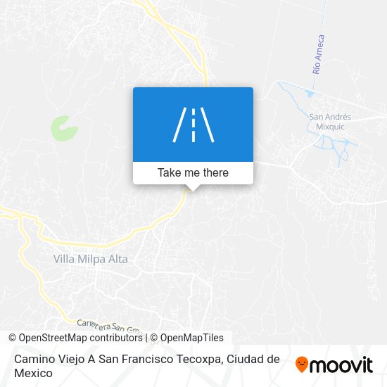 Camino Viejo A San Francisco Tecoxpa map