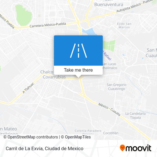 Carril de La Exvía map