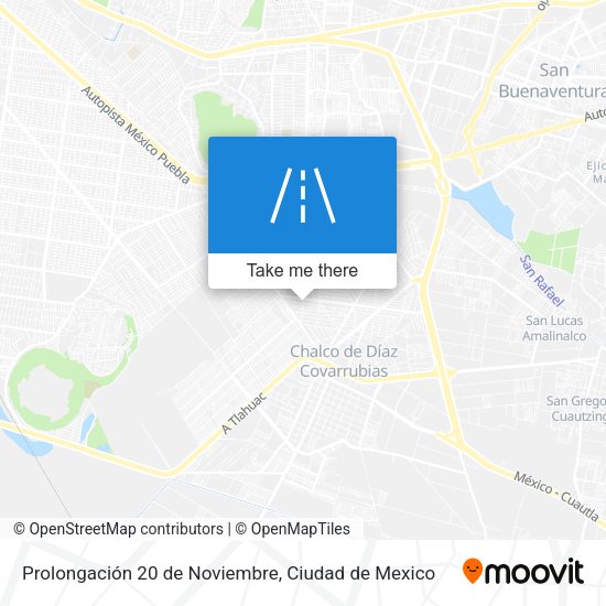 Mapa de Prolongación 20 de Noviembre