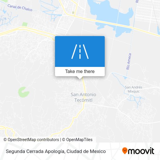 Segunda Cerrada Apología map
