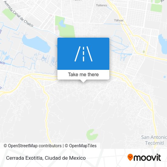 Cerrada Exotitla map