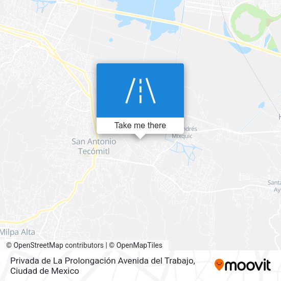 Mapa de Privada de La Prolongación Avenida del Trabajo