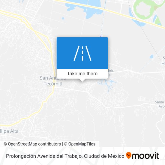 Mapa de Prolongación Avenida del Trabajo
