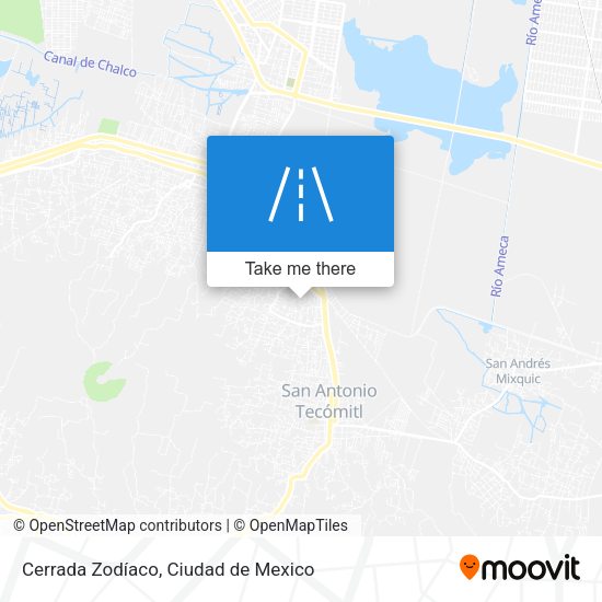 Cerrada Zodíaco map