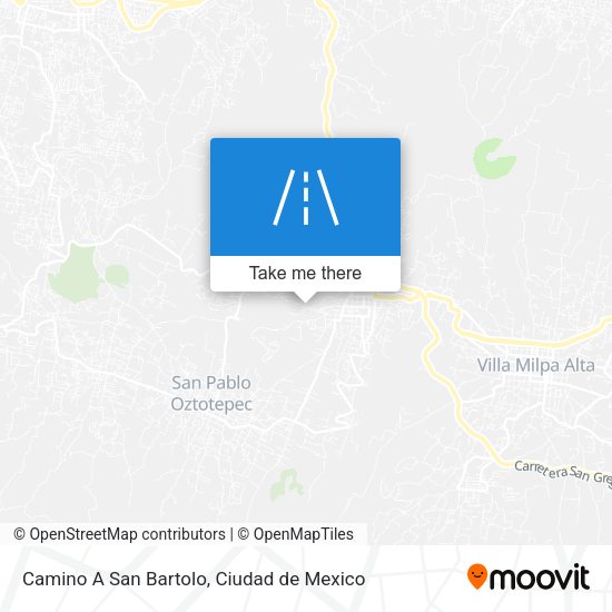 Camino A San Bartolo map