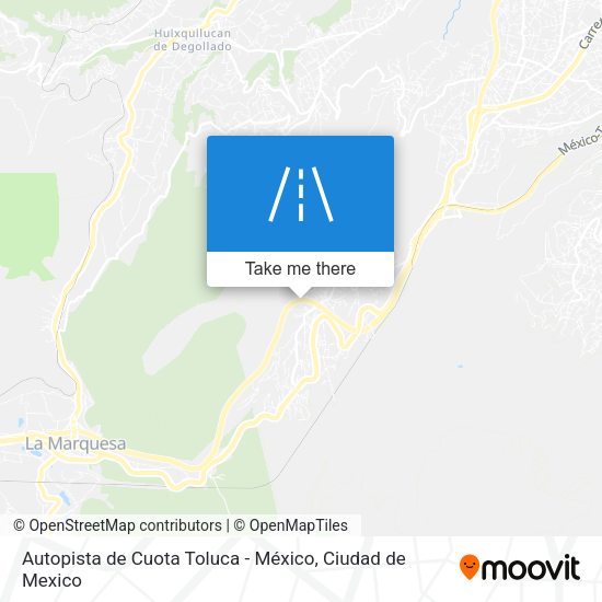 Autopista de Cuota Toluca - México map