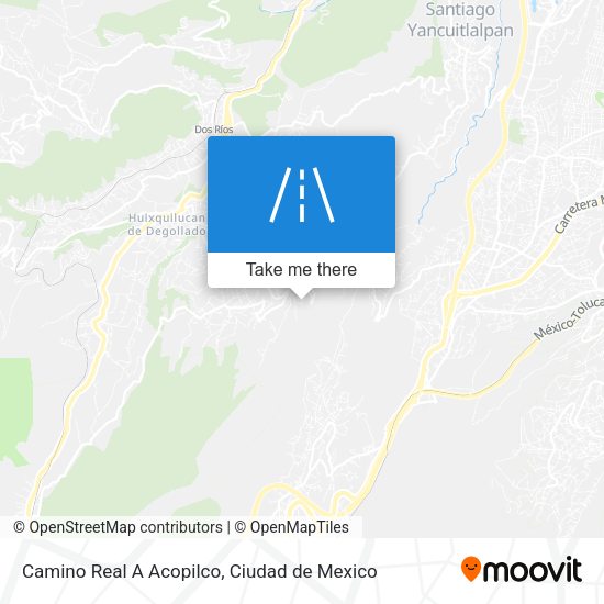 Mapa de Camino Real A Acopilco