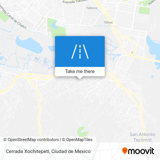 Cerrada Xochitepetl map